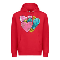 Red hearts Premium Hoodie - AdoDesignShop