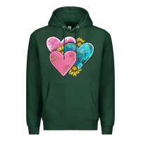 Sports Green hearts Premium Hoodie - AdoDesignShop