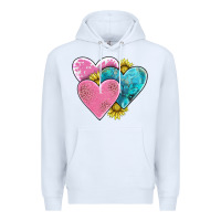 White hearts Premium Hoodie - AdoDesignShop