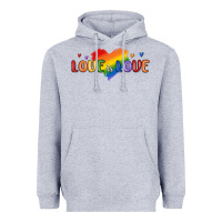 Heather Grey love is love lgbtq Heavyweight Hoodie - MaliasSmallBusiness