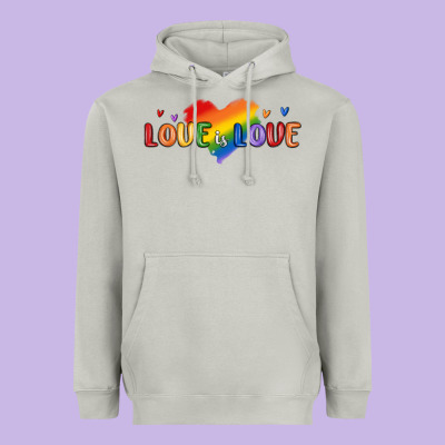 Love Is Love Lgbtq Heavyweight Hoodie Designed By Maliassmallbusiness