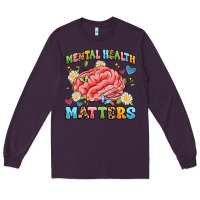 Plum mental health matters Long Sleeve Tee - Artiststas