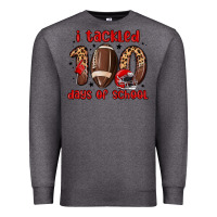 Charcoal Heather i tackled 100 days of school Premium Sweatshirt - MaliasSmallBusiness