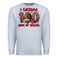 Heather Grey i tackled 100 days of school Premium Sweatshirt - MaliasSmallBusiness