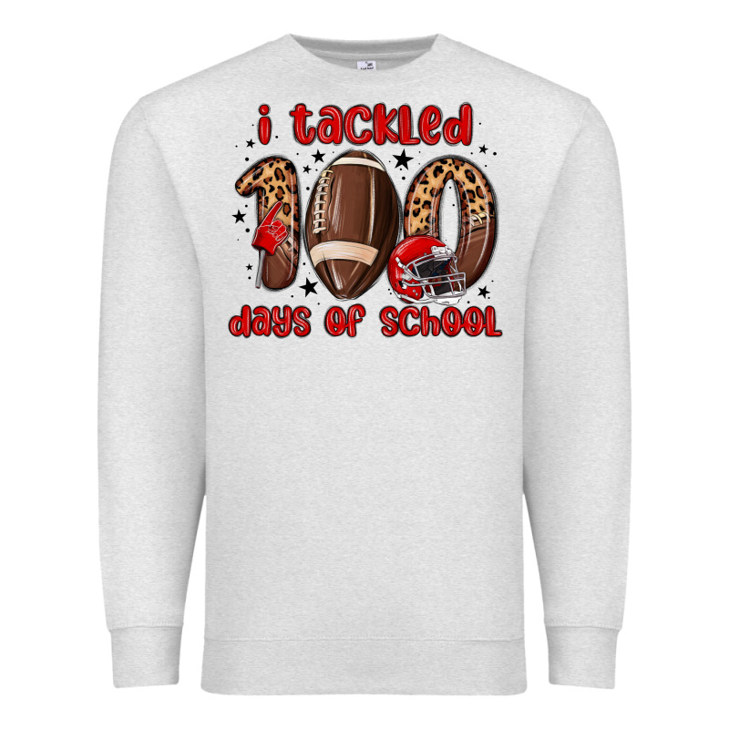 I Tackled 100 Days Of School Premium Sweatshirt by MaliasSmallBusiness | Teevron
