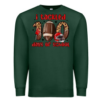 Sports Green i tackled 100 days of school Premium Sweatshirt - MaliasSmallBusiness