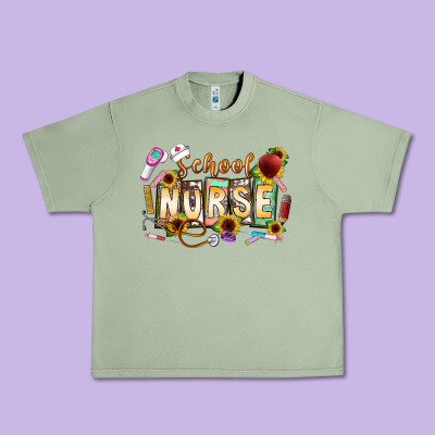 School Nurse Urban Heavy Tee Designed By Cowhidedigitalart