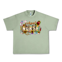 Oil Green school nurse Urban Heavy Tee - CowhideDigitalArt