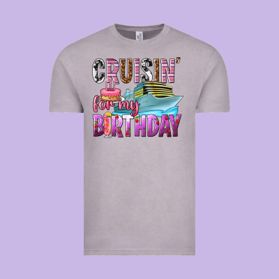Cruisin' For My Birthday Vintage Tee Designed By Texasbilliewilder
