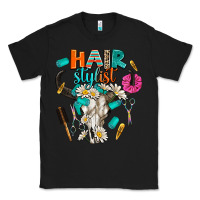 Black bullskull hairstlist Classic Tee - AdoDesignShop