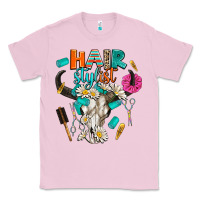 Bubblegum Pink bullskull hairstlist Classic Tee - AdoDesignShop