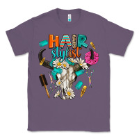 Lavender bullskull hairstlist Classic Tee - AdoDesignShop