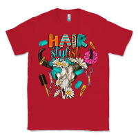 Red bullskull hairstlist Classic Tee - AdoDesignShop