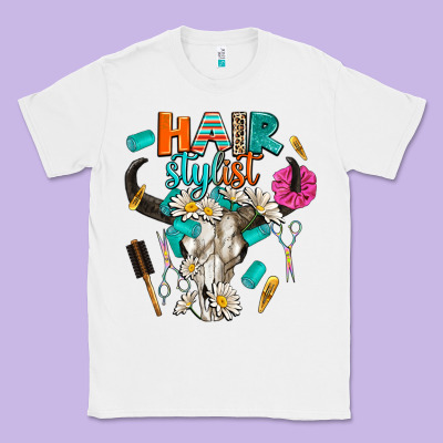 Bullskull Hairstlist Classic Tee Designed By Adodesignshop