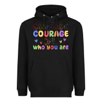 Black it takes a lot of courage to be who you are Heavyweight Hoodie - MaliasSmallBusiness