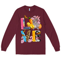 Burgundy love easter Long Sleeve Tee - AdoDesignShop