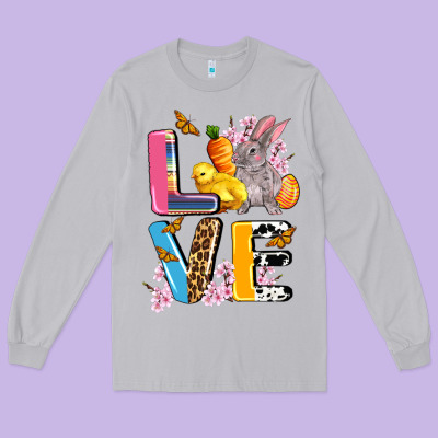 Love Easter Long Sleeve Tee Designed By Adodesignshop