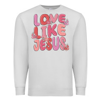 Dove Grey love like jesus Premium Sweatshirt - MaliasSmallBusiness