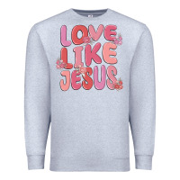Heather Grey love like jesus Premium Sweatshirt - MaliasSmallBusiness