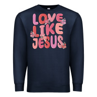 Navy love like jesus Premium Sweatshirt - MaliasSmallBusiness