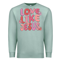 Seafoam love like jesus Premium Sweatshirt - MaliasSmallBusiness