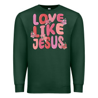 Sports Green love like jesus Premium Sweatshirt - MaliasSmallBusiness