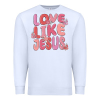 White love like jesus Premium Sweatshirt - MaliasSmallBusiness