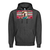 Charcoal Heather english bulldog floral license plate Zipper Hoodie - Artiststas