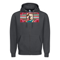 English Bulldog Floral License Plate Zipper Hoodie | Teevron