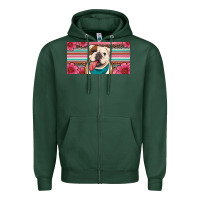 Sports Green english bulldog floral license plate Zipper Hoodie - Artiststas