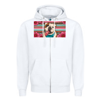 White english bulldog floral license plate Zipper Hoodie - Artiststas