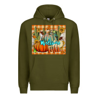 Army Green welcome fall tumbler Premium Hoodie - BundleAndBundleShop