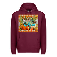 Burgundy welcome fall tumbler Premium Hoodie - BundleAndBundleShop