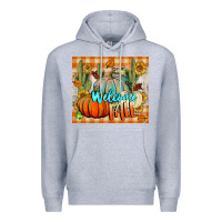 Heather Grey welcome fall tumbler Premium Hoodie - BundleAndBundleShop
