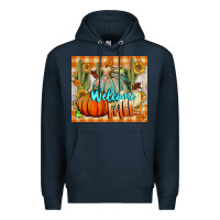 Navy welcome fall tumbler Premium Hoodie - BundleAndBundleShop