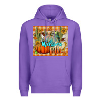 Purple welcome fall tumbler Premium Hoodie - BundleAndBundleShop