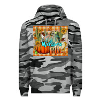 Slate Camo welcome fall tumbler Premium Hoodie - BundleAndBundleShop