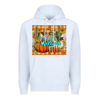 White welcome fall tumbler Premium Hoodie - BundleAndBundleShop