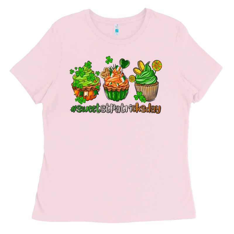 Sweet St Patricks Day Cupcake Ladies Tee by AdoDesignShop | Teevron