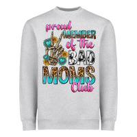 Heather Grey proud member of the bad moms club Heavyweight Sweatshirt - texasbilliewilder