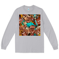 Moon Dust football cactus sunflower seamless pattern Long Sleeve Tee - JahusDesignShop