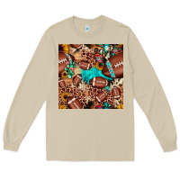 Mushroom football cactus sunflower seamless pattern Long Sleeve Tee - JahusDesignShop
