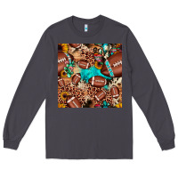 Smoke football cactus sunflower seamless pattern Long Sleeve Tee - JahusDesignShop