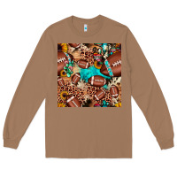 Toasted Coconut football cactus sunflower seamless pattern Long Sleeve Tee - JahusDesignShop