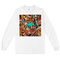 White football cactus sunflower seamless pattern Long Sleeve Tee - JahusDesignShop