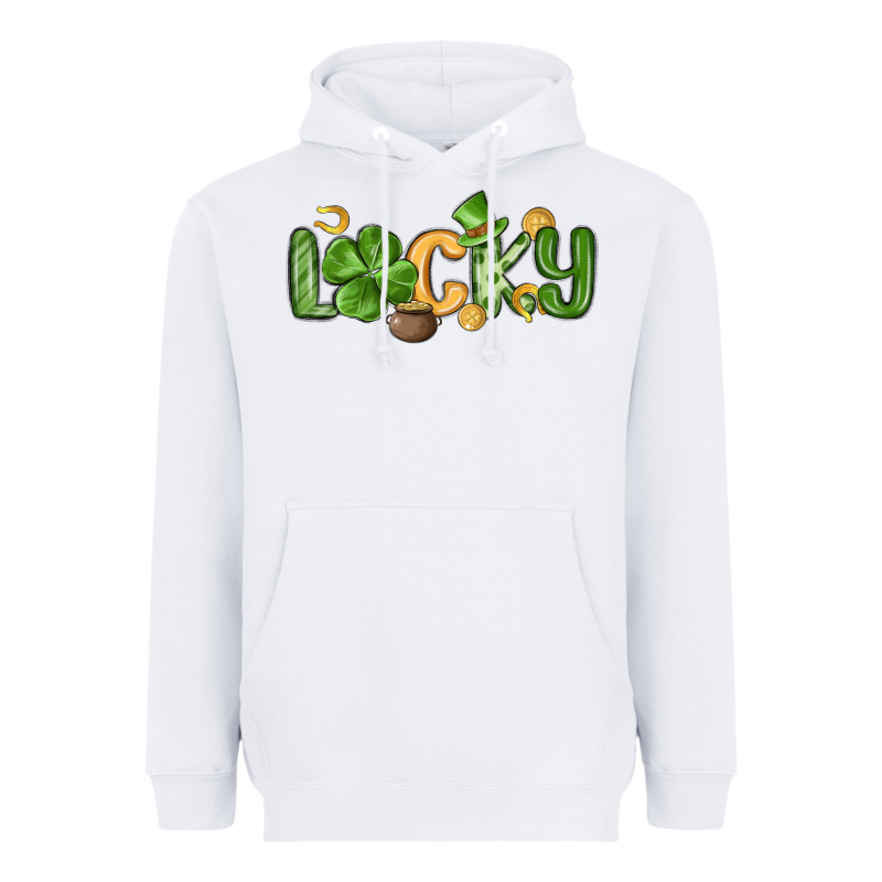 Lucky St Patrick S Day Heavyweight Hoodie by MaliasSmallBusiness | Teevron