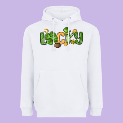 Lucky St Patrick S Day Heavyweight Hoodie Designed By Maliassmallbusiness