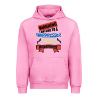 Fuchsia Pink I belong to a HAIRDRESSER warning job funny partner Urban Hoodie - Bettercallsaul