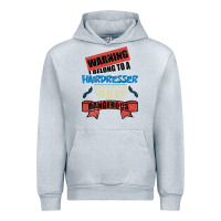 Heather Grey I belong to a HAIRDRESSER warning job funny partner Urban Hoodie - Bettercallsaul