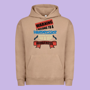 I Belong To A Hairdresser Warning Job Funny Partner Urban Hoodie Designed By Bettercallsaul